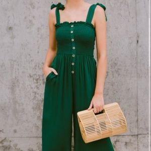Green jumpsuit